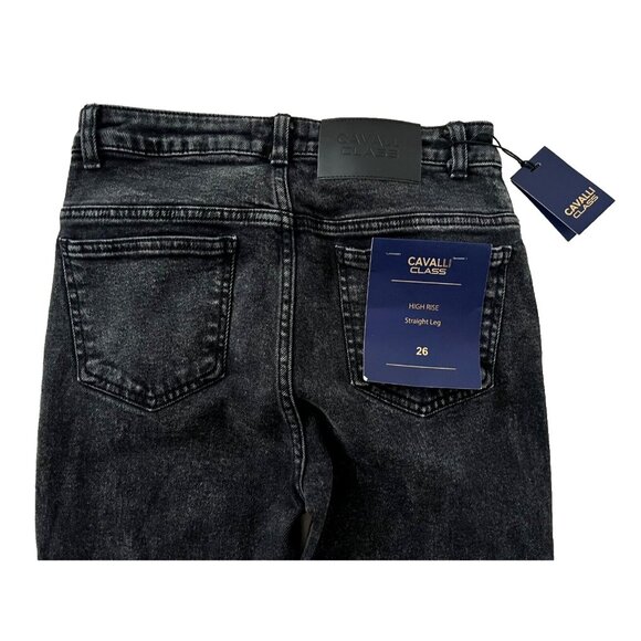 Cavalli Class High Rise Straight Leg Jeans Black ( 26 ) - Picture 3 of 4